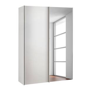 Armoire à portes coulissantes Budget Blanc polaire - 150 cm - 1 miroir - Blanc polaire - 150 x 48 cm - 1 miroir