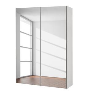 Zweefdeurkast Budget poolwit - 150 cm - 2 spiegels - Poolwit - 150 x 48 cm - 2 spiegeldeuren