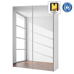 Schwebetürenschrank Budget Polarweiß - 150 cm - 2 Spiegel - Polarweiß - 150 x 48 cm - 2 Spiegeltüren