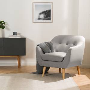 Fauteuil Lamia Geweven stof - Grijs