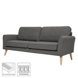 Sofa Larisa (3-Sitzer) Webstoff - Dunkelgrau