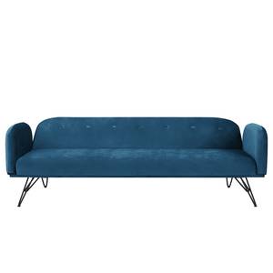 Schlafsofa Patan Samt - Marineblau