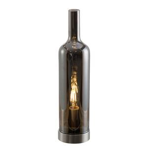 Lampe Bottle Verre / Fer - 1 ampoule - Gris