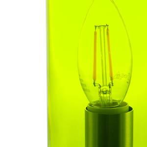 Tischleuchte Bottle Glas / Eisen - 1-flammig - Hochglanz Hellgrün