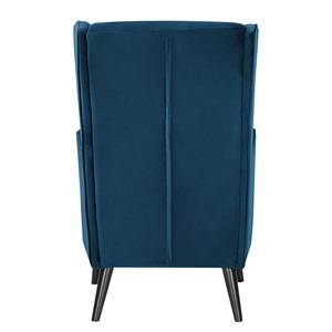 Oorfauteuil Limeri fluweel - Velours Criada: Marineblauw - Zonder hocker