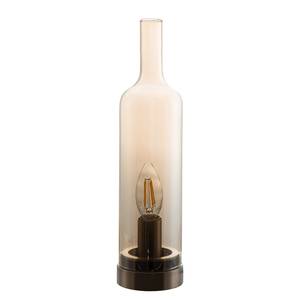 Tischleuchte Bottle Glas / Eisen - 1-flammig - Hochglanz Macchiato