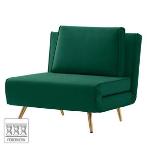 Fauteuil convertible Empoli Velours - Vert foncé