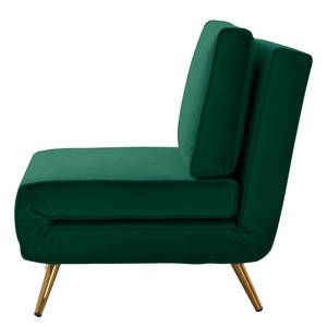 Fauteuil convertible Empoli Velours - Vert foncé