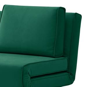 Fauteuil convertible Empoli Velours - Vert foncé