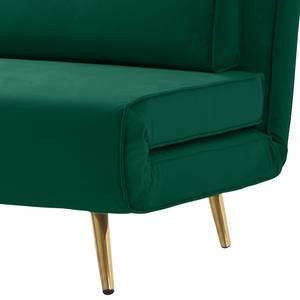 Fauteuil convertible Empoli Velours - Vert foncé