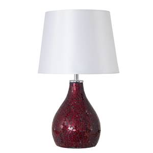 Lampe Susa Tissu mélangé / Céramique - 1 ampoule - Blanc / Rouge