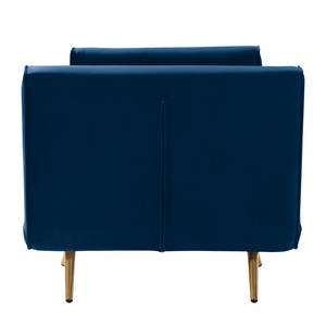 Slaapfauteuil Empoli fluweel - Donkerblauw