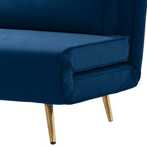 Slaapfauteuil Empoli fluweel - Donkerblauw