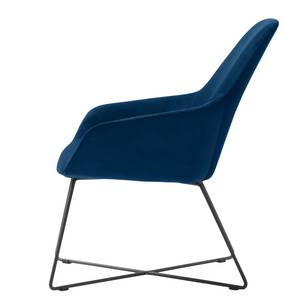 Fauteuil Kashar Velours - Bleu foncé