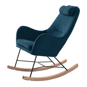 Rocking chair Harpster Tissu - Bleu marine