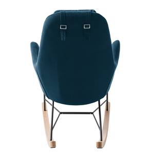 Rocking chair Harpster Tissu - Bleu marine