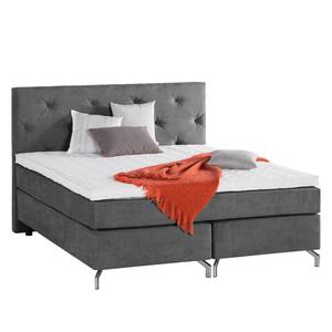 Lit boxspring Dogali Velours - Anthracite - 180 x 200cm