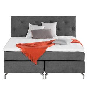 Letto boxspring Dogali Velour - Color antracite - 160 x 200cm