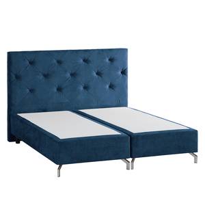 Lit boxspring Dogali Velours - Bleu foncé - 160 x 200cm