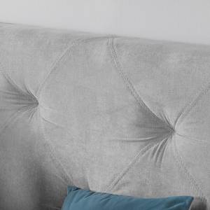 Lit boxspring Dogali Velours - Gris clair - 140 x 200cm