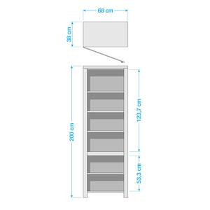 Standvitrine Cancale I Spanplatte, foliert