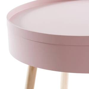 Table d'appoint Embala Partiellement en pin massif - Rose / pin