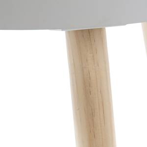 Table d'appoint Lande Partiellement en pin massif - Blanc / pin