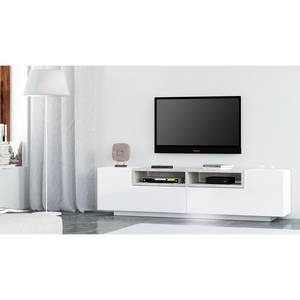 Tv-meubel Karrum hoogglans wit/betonnen look