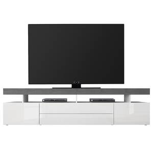 Tv-meubel Namsos hoogglans wit/antracietkleurig