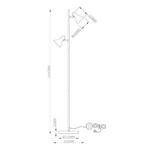 Staande lamp Nina ijzer - 2 lichtbronnen