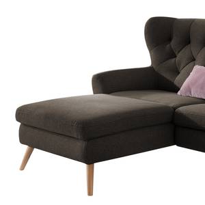 Ecksofa Celaya Microfaser - Dunkelgrau - Longchair davorstehend links