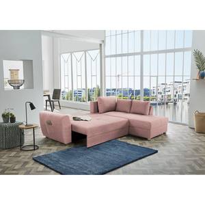 Ecksofa Camargo Strukturstoff - Altrosa