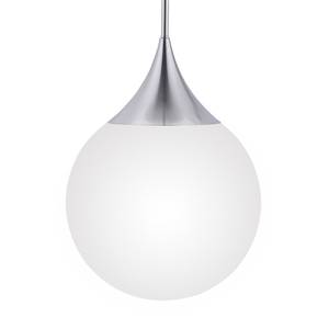 Suspension LED Damian Verre / Aluminium - Blanc / Argenté