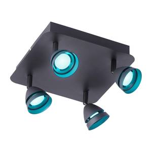 LED-plafondlamp Gemini ijzer - zwart