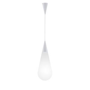 LED-hanglamp Tristan glas/ijzer - wit