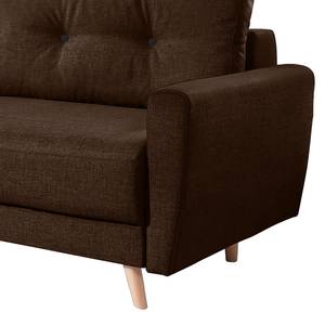 3-Sitzer Sofa SOLA Webstoff Luba: Dunkelbraun - Ohne Schlaffunktion