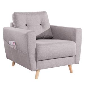 Fauteuil SOLA geweven stof - Geweven stof Luba: Lichtpink