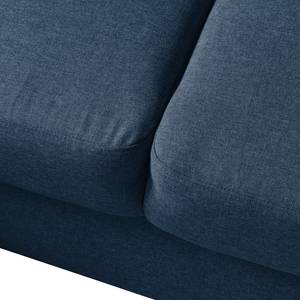 Canapé d'angle Sola II Tissu - Tissu Luba: Bleu jean - Méridienne longue à gauche (vue de face) - Sans fonction couchage