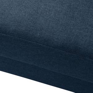 Canapé d'angle Sola II Tissu - Tissu Luba: Bleu jean - Méridienne longue à droite (vue de face) - Sans fonction couchage