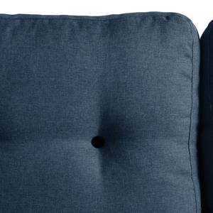 Canapé d'angle Sola II Tissu - Tissu Luba: Bleu jean - Méridienne longue à droite (vue de face) - Sans fonction couchage