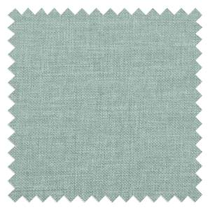 Canapé d'angle Sola II Tissu - Tissu Luba: Gris menthe - Méridienne longue à gauche (vue de face) - Avec fonction couchage