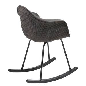 Rocking chair Kevya l (lot de 2) Tissu / Métal - Graphite/ Noir