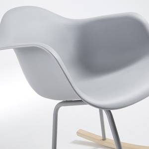 Rocking chair Kevya III (lot de 2) matière plastique / Frêne massif - Gris / Frêne - Gris