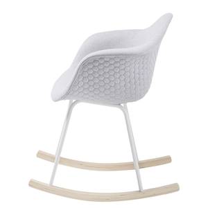 Rocking chair Kevya II (lot de 2) Tissu / Frêne massif - Gris clair / Frêne