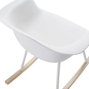 Rocking chair Kevya III (lot de 2) matière plastique / Frêne massif - blanc / frêne - Blanc