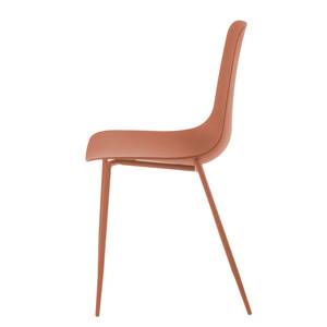 Chaises Whatts (lot de 4) Matière plastique / Acier - Gris - Orange