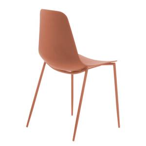 Chaises Whatts (lot de 4) Matière plastique / Acier - Gris - Orange