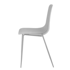 Chaises Whatts (lot de 4) Matière plastique / Acier - Gris - Gris