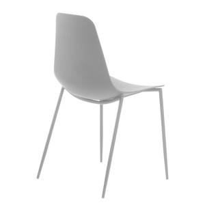 Chaises Whatts (lot de 4) Matière plastique / Acier - Gris - Gris