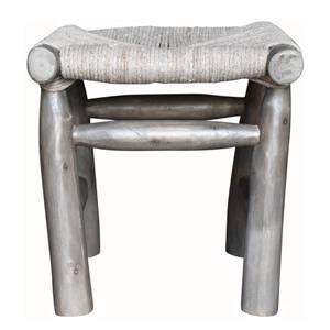 Tabouret Hopen eucalyptus massif - Gris